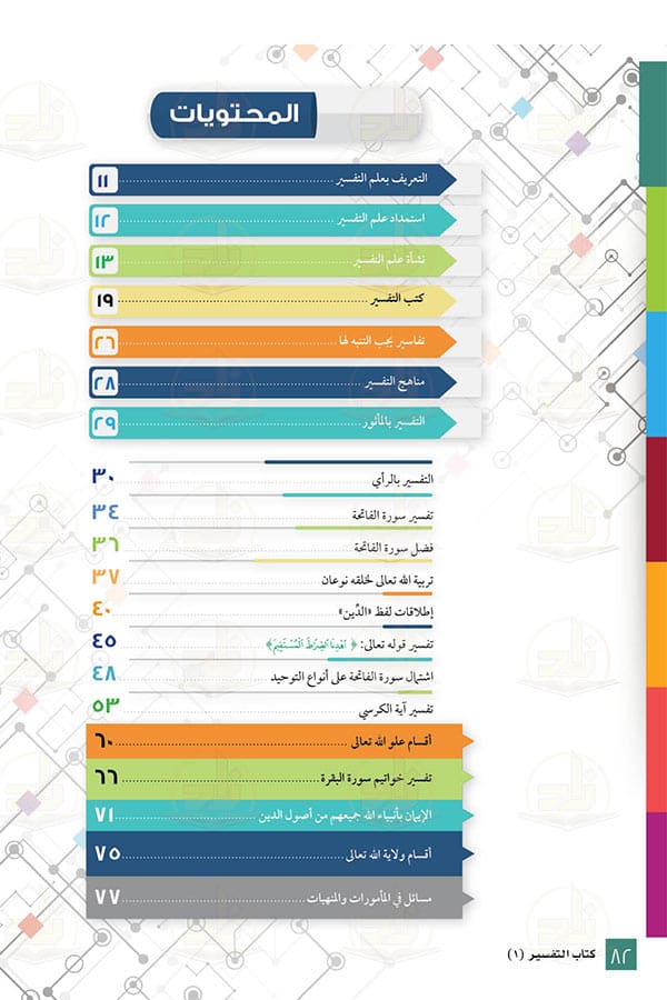 التفسير ( المستويات الأربعة - مادة واحدة )